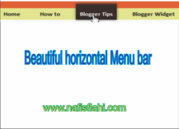 How to Add Beautiful Horizontal Menu Bar Using CSS