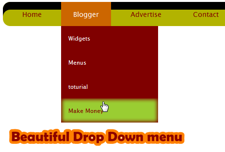 How To Add Beautiful Drop Down CSS Menu in Blogger Blog