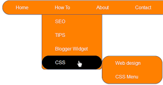 Awesome Pure CSS Drop Down Menu  for Blogger