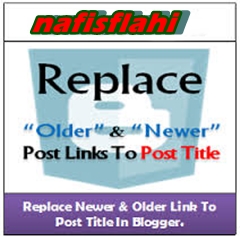 How To Replace Newer Older Link with Post Title