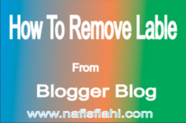 Remove Labels From Blogge