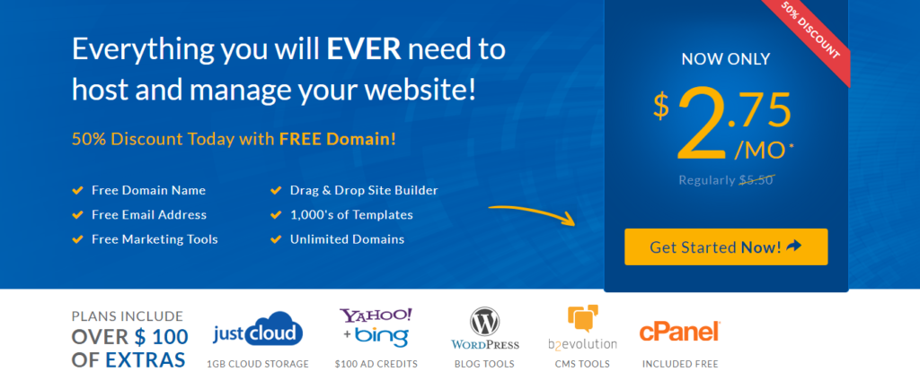  get free Domain like .com .net .org for Lifetime +Unlimited Hosting