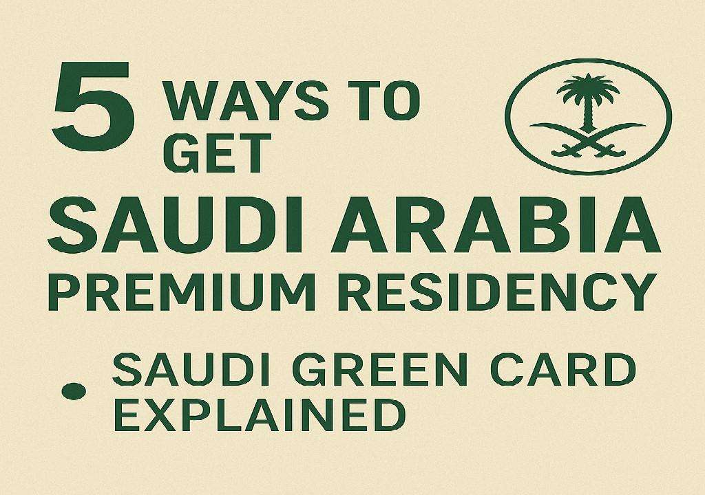 5 Ways to Get Saudi Arabia Premium Residency Saudi Green Card